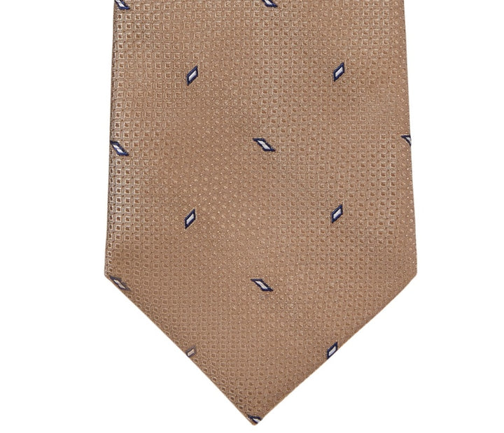 Michael Kors Men's Classic Design Spaced Out Geometric Tie Brown Size Regular