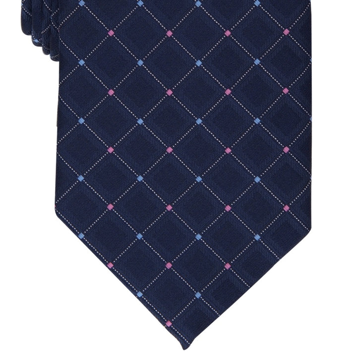 Club Room Men's Amboy Grid Tie Blue Size Regular