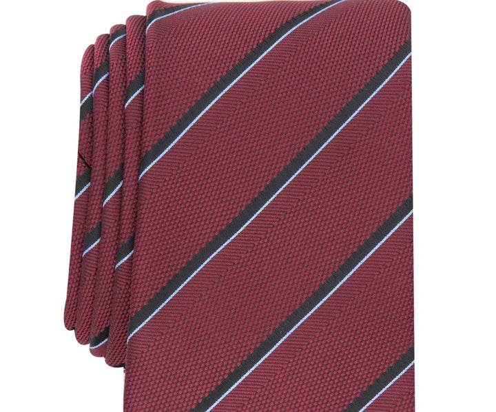 Alfani Men's Clarkson Stripe Tie Red  Size Regular