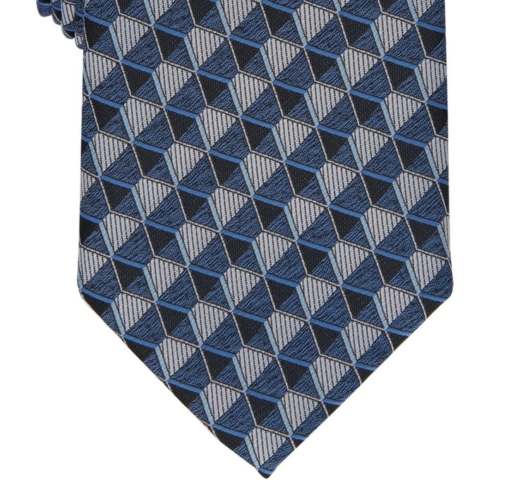 Perry Ellis Men's Dunstan Geometric Print Tie Blue Regular