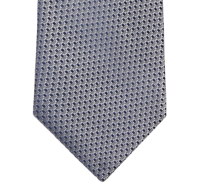 Tommy Hilfiger Men's Chainlink Textured Tie Blue Size Regular
