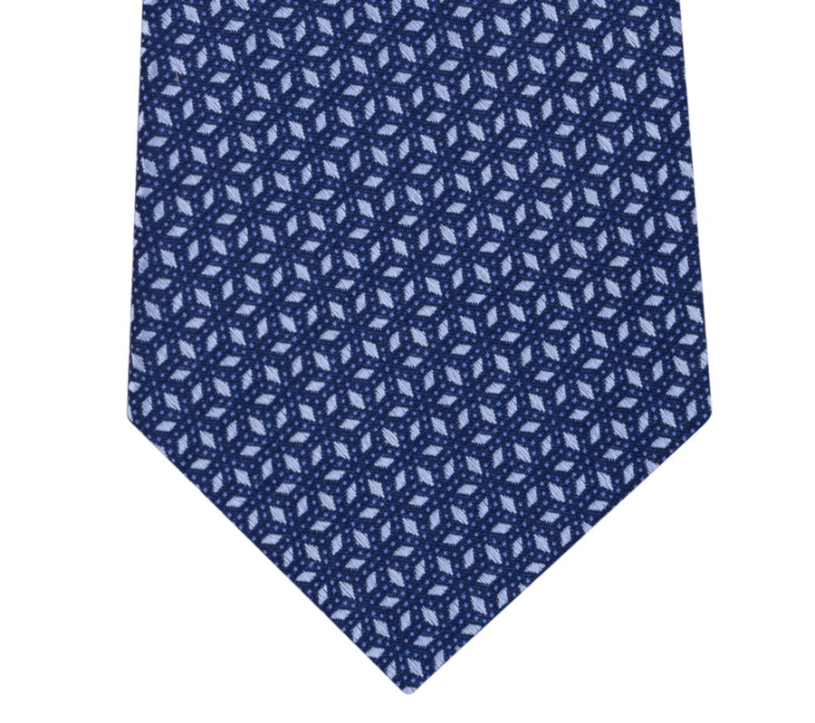 Michael Kors Men's Pindot Ground Diamond Silk Tie Blue Size Regular