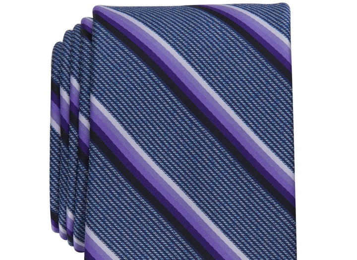 Perry Ellis Men's Abbott Stripe Tie Purple Size Regular