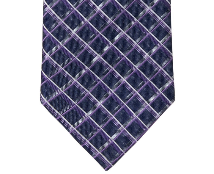 Michael Kors Men's Check Tie Purple Size Regular