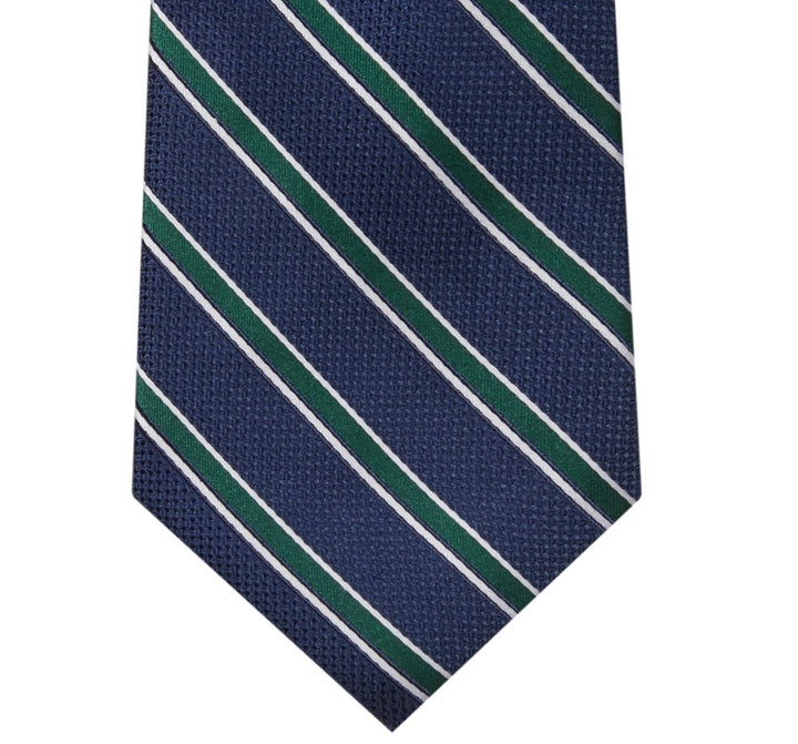 Tommy Hilfiger Men's Kingston Striped Tie Green Size Regular