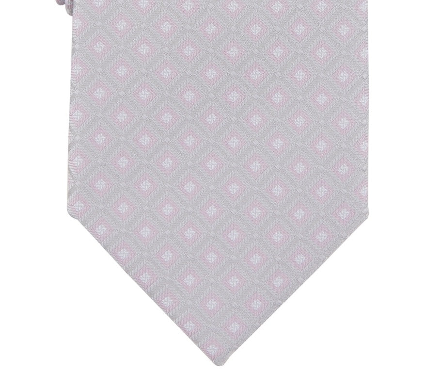Michael Kors Men's Hempstead Grid Tie Gray Size Regular