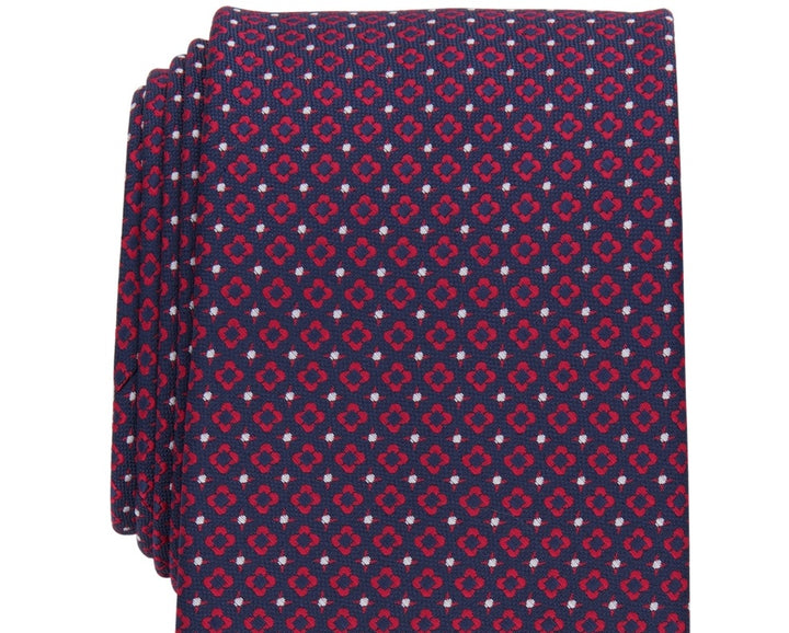 Club Room Men's Classic Floral Medallion Neat Tie Red Size Regular