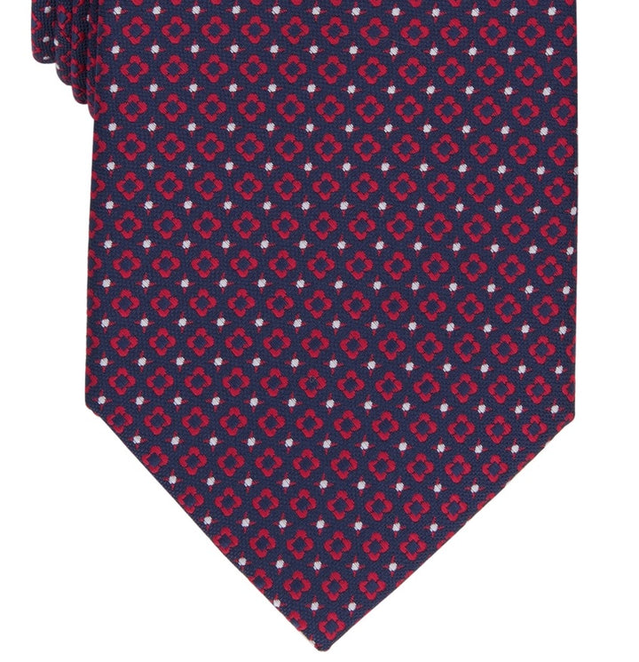 Club Room Men's Classic Floral Medallion Neat Tie Red Size Regular