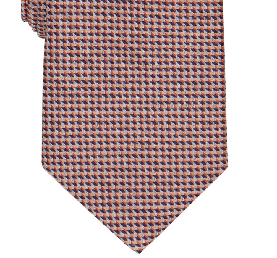 Perry Ellis Men's Gaines Mini Print Tie Orange Regular