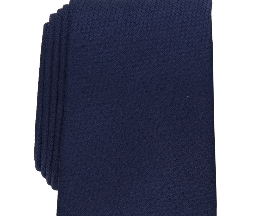 Club Room Men's Holt Solid Tie  Blue Size Regular