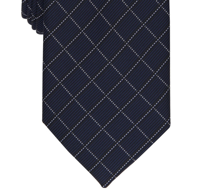 Alfani Men's Slim Grid Tie Blue Size Regular