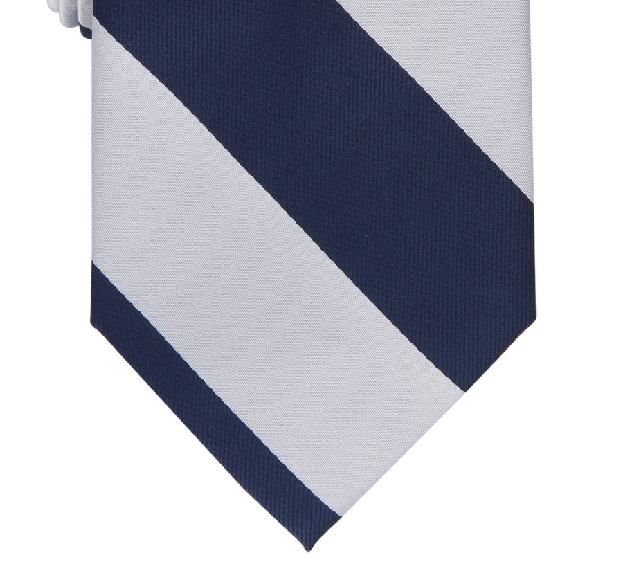 Club Room Men's Classic Stripe Tie Blue Size Regular