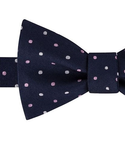 Tommy Hilfiger Men's Multi-Dot Self-Tie Silk Bow Tie Blue Size Regular