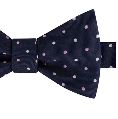 Tommy Hilfiger Men's Multi-Dot Self-Tie Silk Bow Tie Blue Size Regular