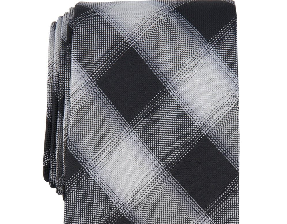 Michael Kors Men's Denton Check Tie Black Size Regular