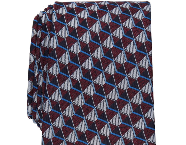 Perry Ellis Men's Dunstan Geometric-Print Tie Red Size Regular