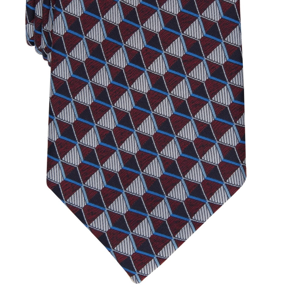 Perry Ellis Men's Dunstan Geometric-Print Tie Red Size Regular