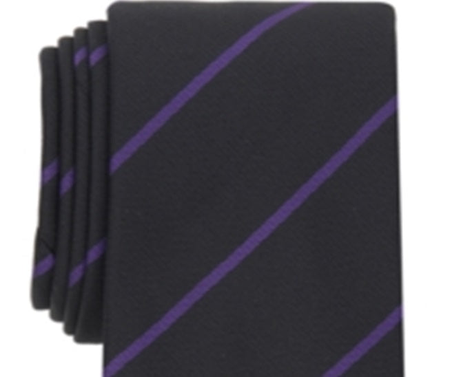 Alfani Men's Hadley Stripe Tie Purple Size Regular