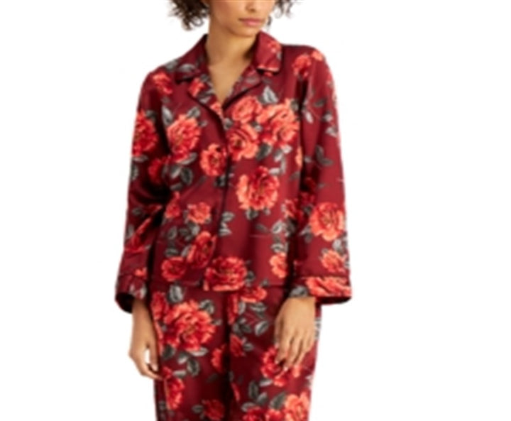 INC International Concepts Women's Satin Pajama & Headband 3Pc Set Red Size Large