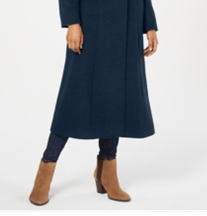 Forecaster Women's Notched Collar Maxi Walker Coat Blue Size 8