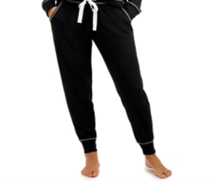 Jenni Women's Twinning Super Soft Pajama Set Black Size Large