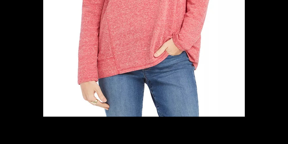 Style & Co Women's Joyful Graphic Sweatshirt Red Size Large