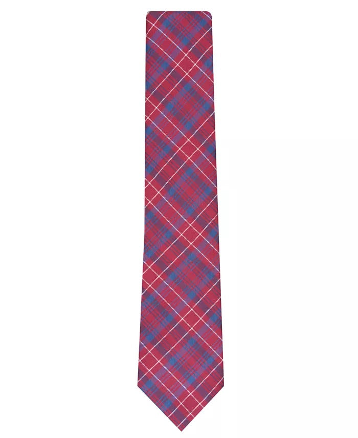 Club Room Men's Classic Plaid Tie Red Size Regular