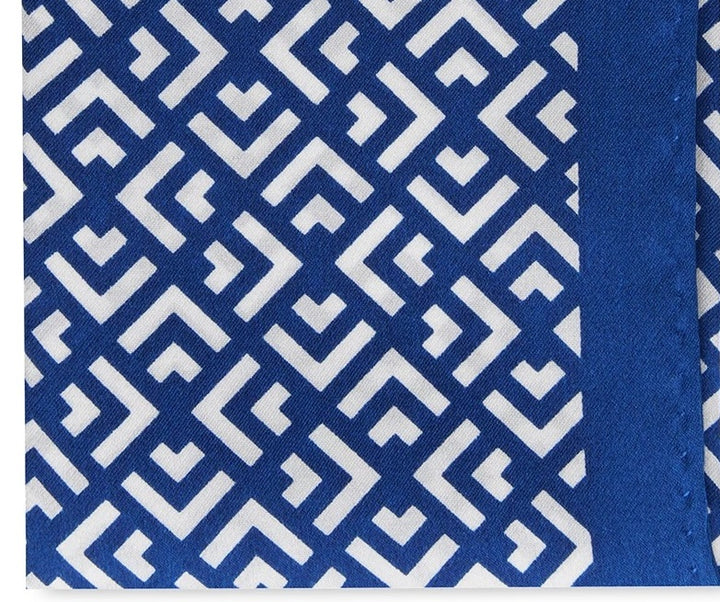 Alfani Men's Geo Silk Pocket Square Navy Size Regular