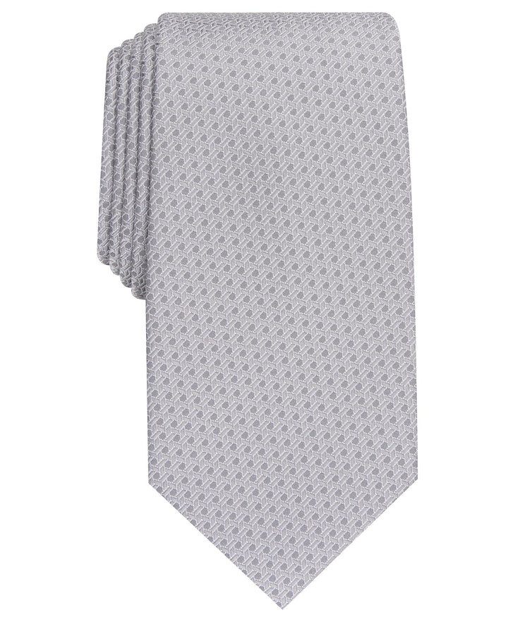 Perry Ellis Men's Starlite Neat Tie Silver Size Regular