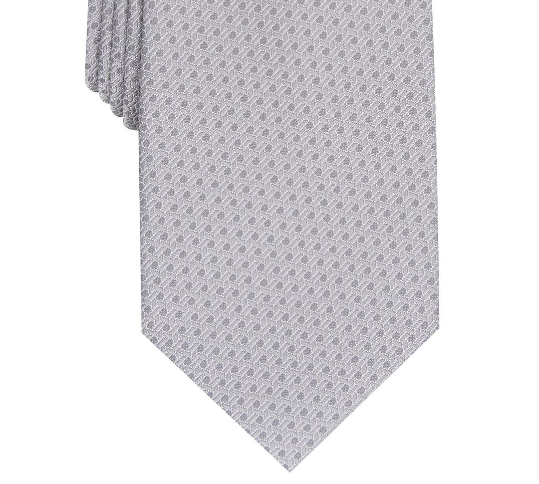 Perry Ellis Starlite Neat Tie - Corbata para hombre, color plateado, talla regular