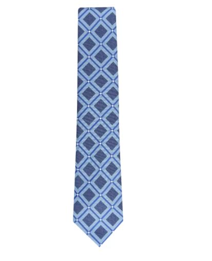 Perry Ellis Men's Hendry Grid Tie Navy Size Regular