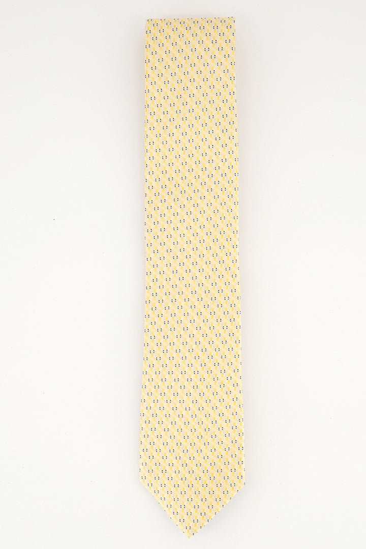 Michael Kors Men's Yellow Geometric Classic Neck Tie Yellow Size Regular