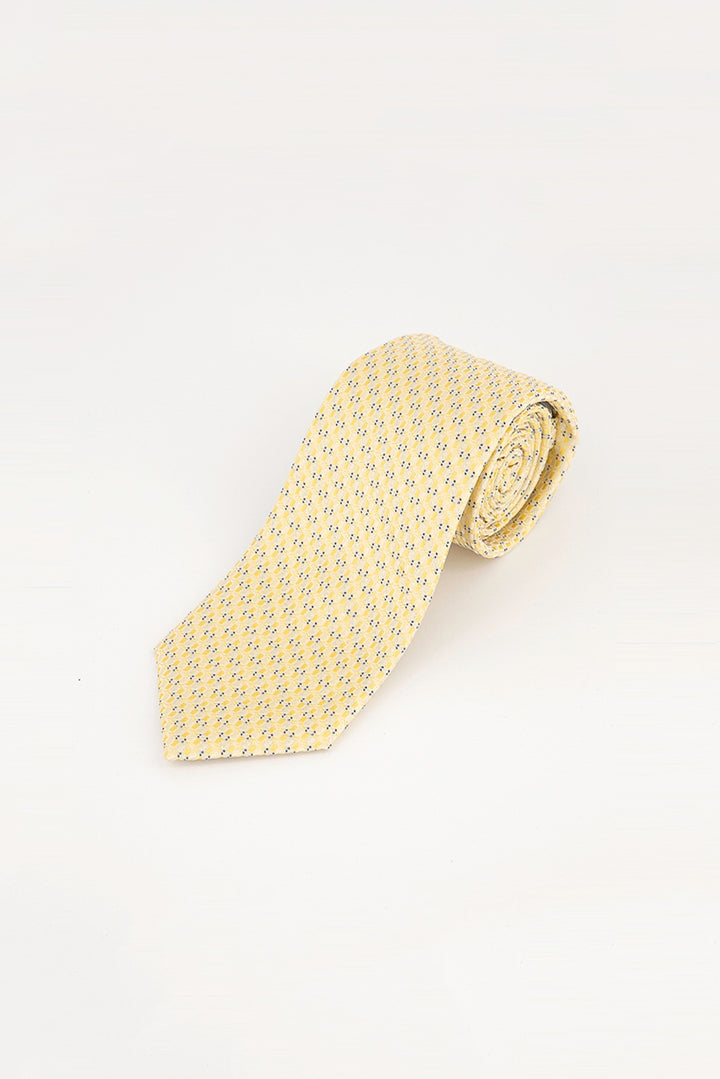 Michael Kors Men's Yellow Geometric Classic Neck Tie Yellow Size Regular