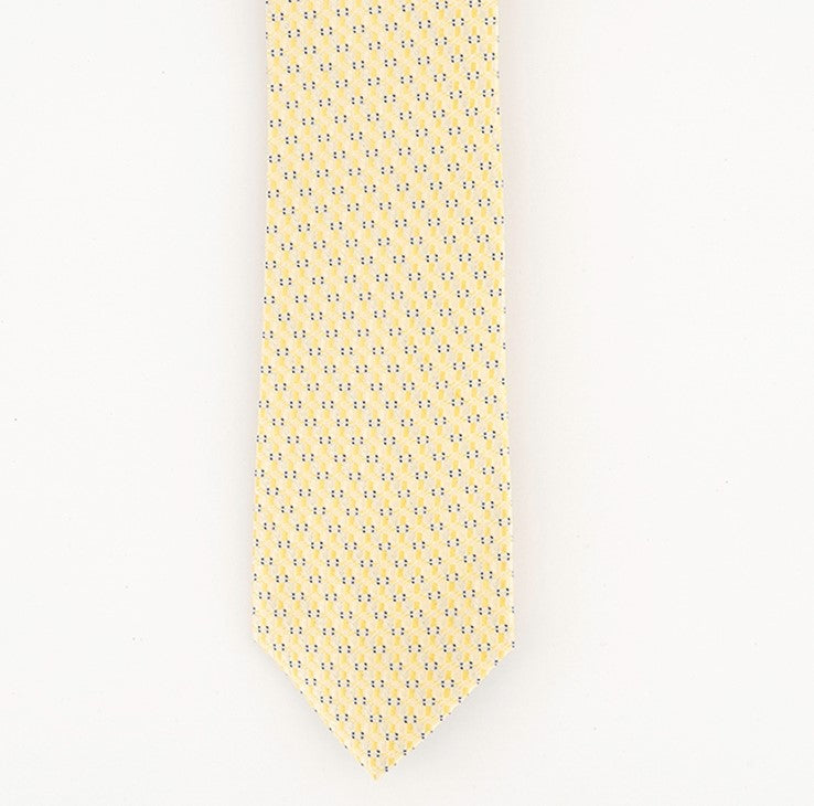 Michael Kors Men's Yellow Geometric Classic Neck Tie Yellow Size Regular