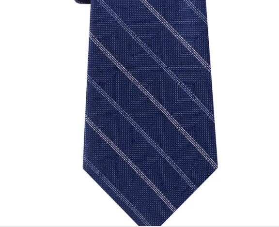 Michael Kors Men's Pencil Stripe Silk Classic Neck Tie Blue Size Regular
