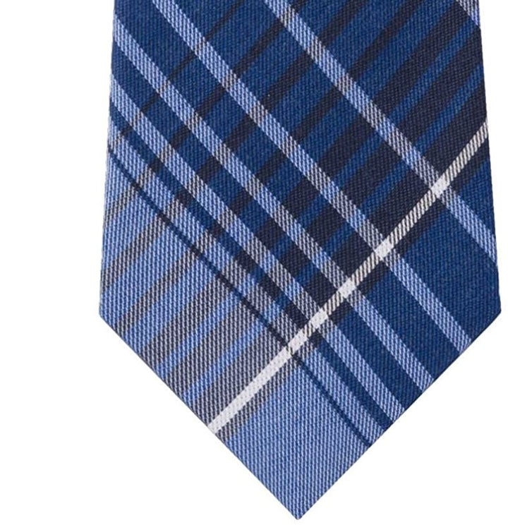 Kenneth Cole Reaction Men's Tre Plaid Tie Navy Size Regular