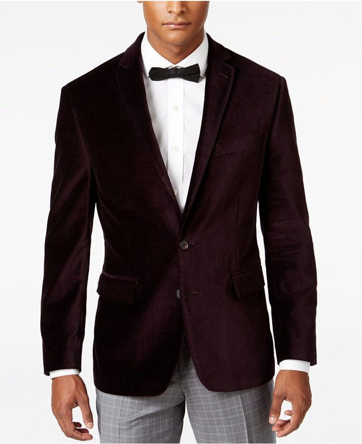 Ryan Seacrest Distinction Men's Slim-Fit Stretch Tuxedo Jacket Purple Size 44