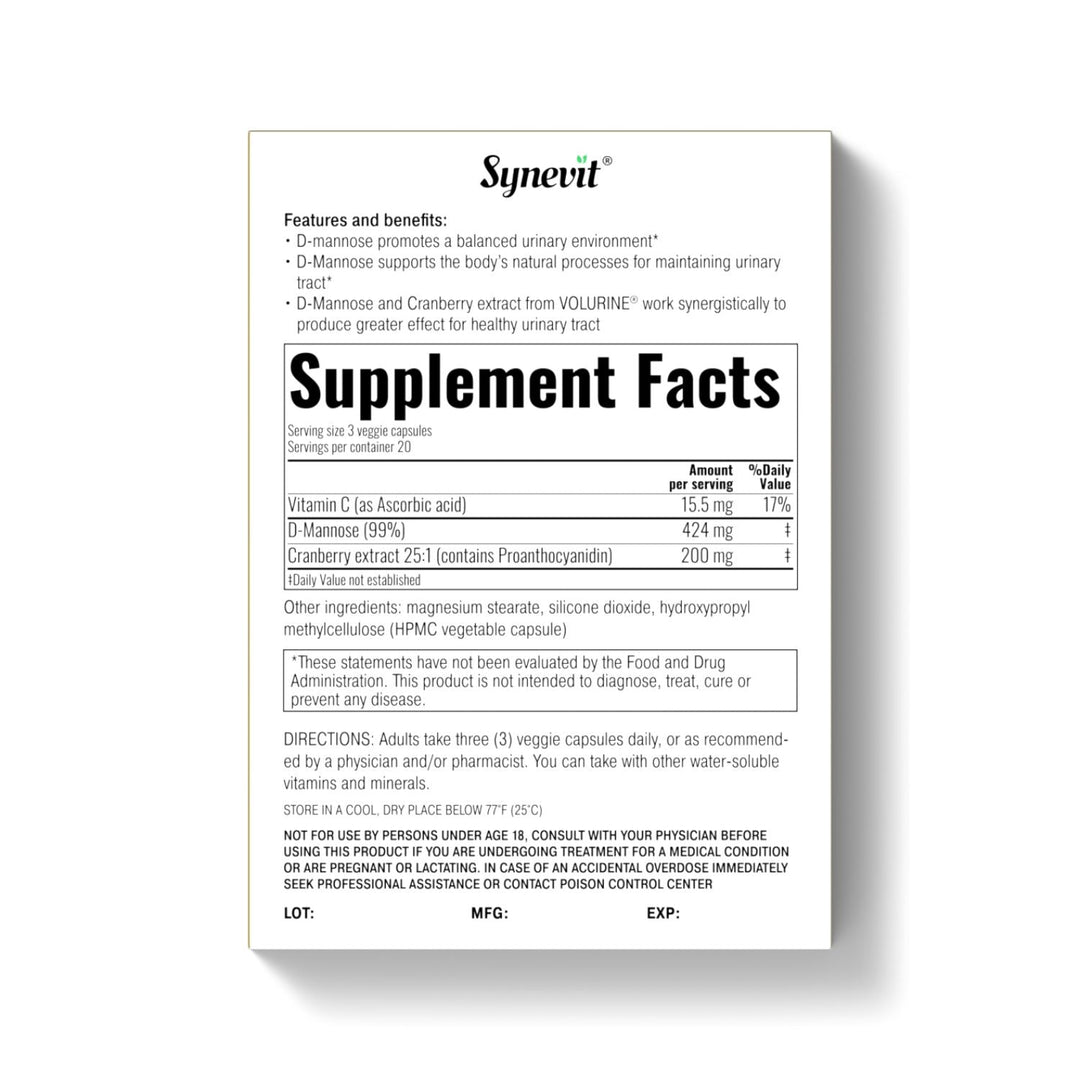 Synevit Volurine Urinary Health Support – 60 Capsules